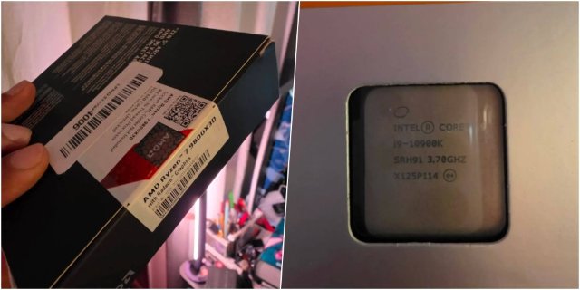 Покупатель заказал AMD Ryzen 7 9800X3D, но в запечатанной коробке обнаружил процессор Intel