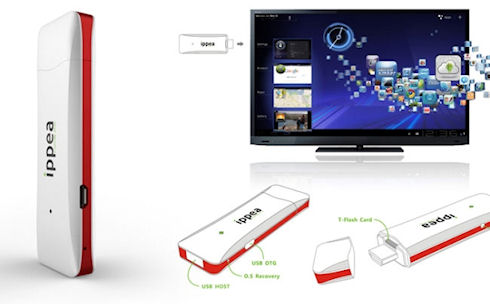 Миниатюрный компьютер iPPea TV на Android OS