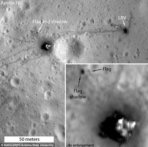 NASA представила фотографии лунных флагов