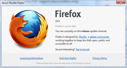 Firefox 15: оптимизация ядра и не только