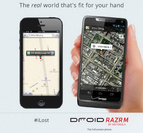 Motorola посмеялась над новыми картами в iOS 6