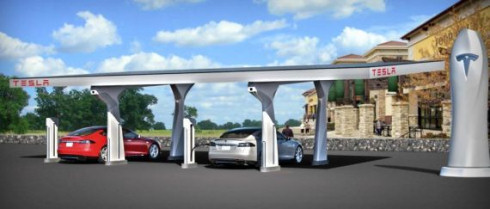 Зарядная сеть Supercharger для электрокаров Tesla Motors