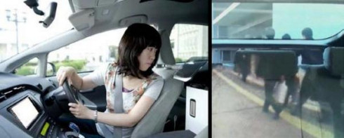 Прозрачная Toyota Prius паркуется легко!