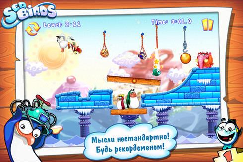 Seabirds: снежные приключения пингвинов