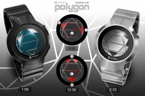 Геометрия времени в часах Tokyoflash Kisai Polygon