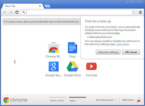 Chrome 25 с автоблокировкой аддонов
