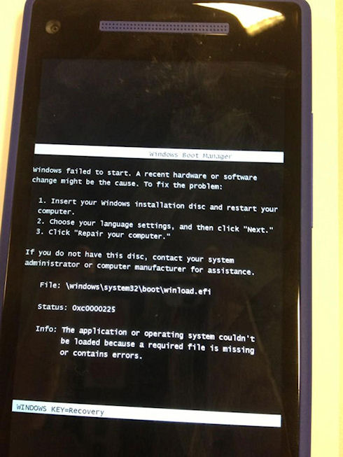 «Экран смерти» на смартфоне с Windows Phone