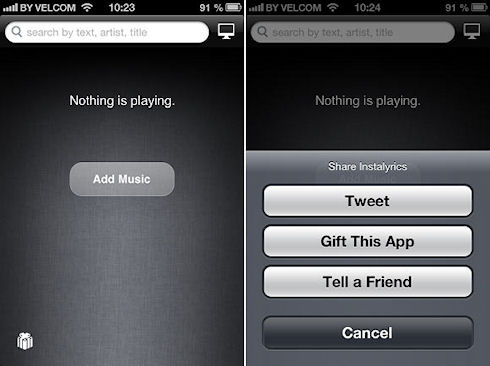 Поиск текстов песен Instalyrics для iOS