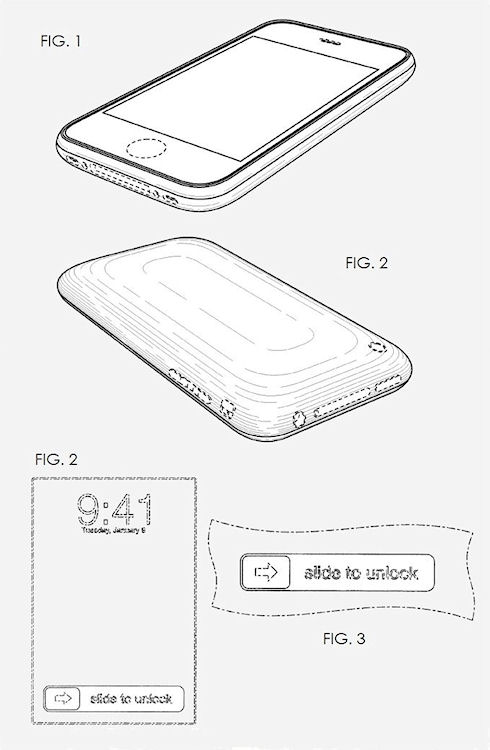 Apple запатентовала кнопку «slide to unlock»