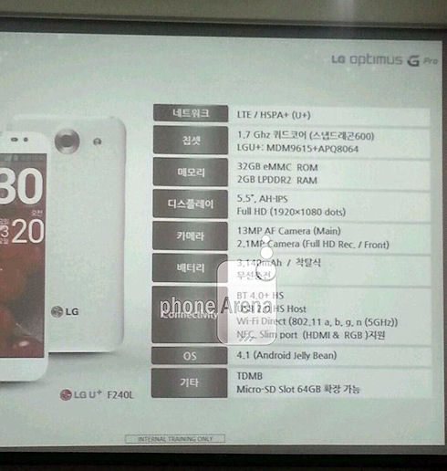 LG представит Optimus G Pro до 5,5