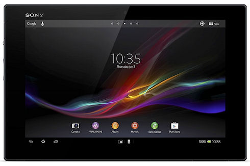 Герметичный планшет Sony Xperia Tablet Z толщиной 6,9 мм