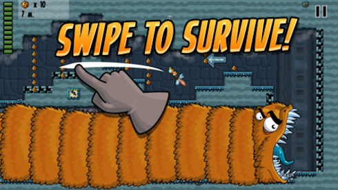 Worm Run – брось алмазы, беги!