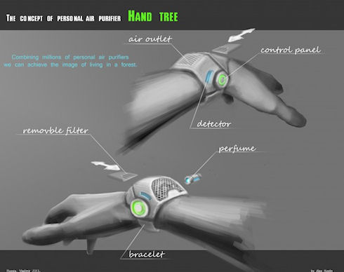 Hand-Tree – персональное «наручное дерево» для очистки воздуха