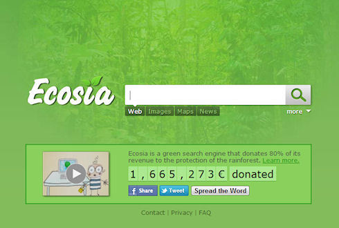 Ecosia.org – поисковик в защиту экологии Земли