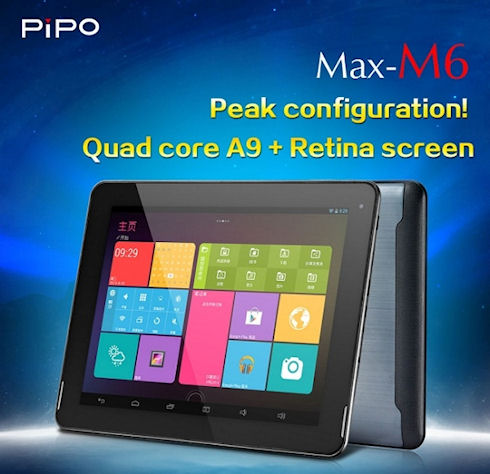 Pipo Max M6 – мощный китайский планшет с дисплеем Retina