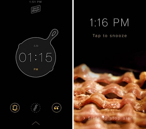 «Будильник с беконом» для iPhone