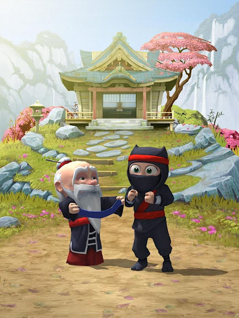 Clumsy Ninja – герой с большими глазами