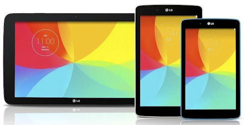 LG выпустит три новых планшета G Pad
