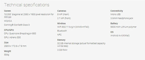 Nexus 10 блеснул на Google Play