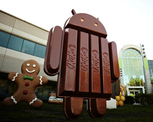 Распространение Android 4.4 Kit Kat превысило 1%