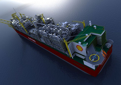 Shell строит Prelude 488-метровую плавучую фабрику по добыче газа