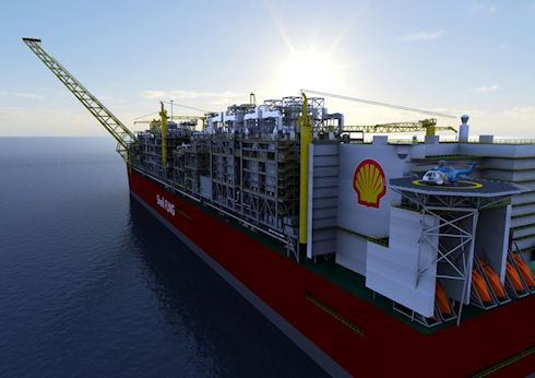 Shell строит Prelude 488-метровую плавучую фабрику по добыче газа