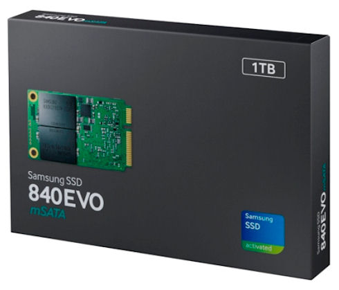 Samsung представила 1-терабайтный SSD-накопитель mSATA