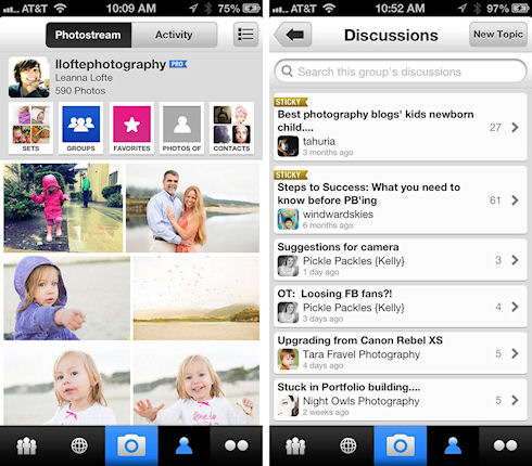 В App Store появилась обновленная программа Flickr для айфонов