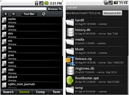 Файловый менеджер Root Explorer